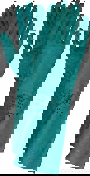 Series 37-155 Chemical Resistant Gloves: Size Small, 15.00 Thick, Nitrile, Nitrile, Unsupported,